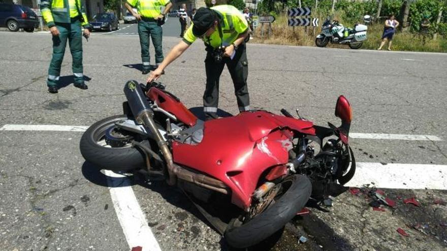 Un hombre herido grave tras un accidente en Melón