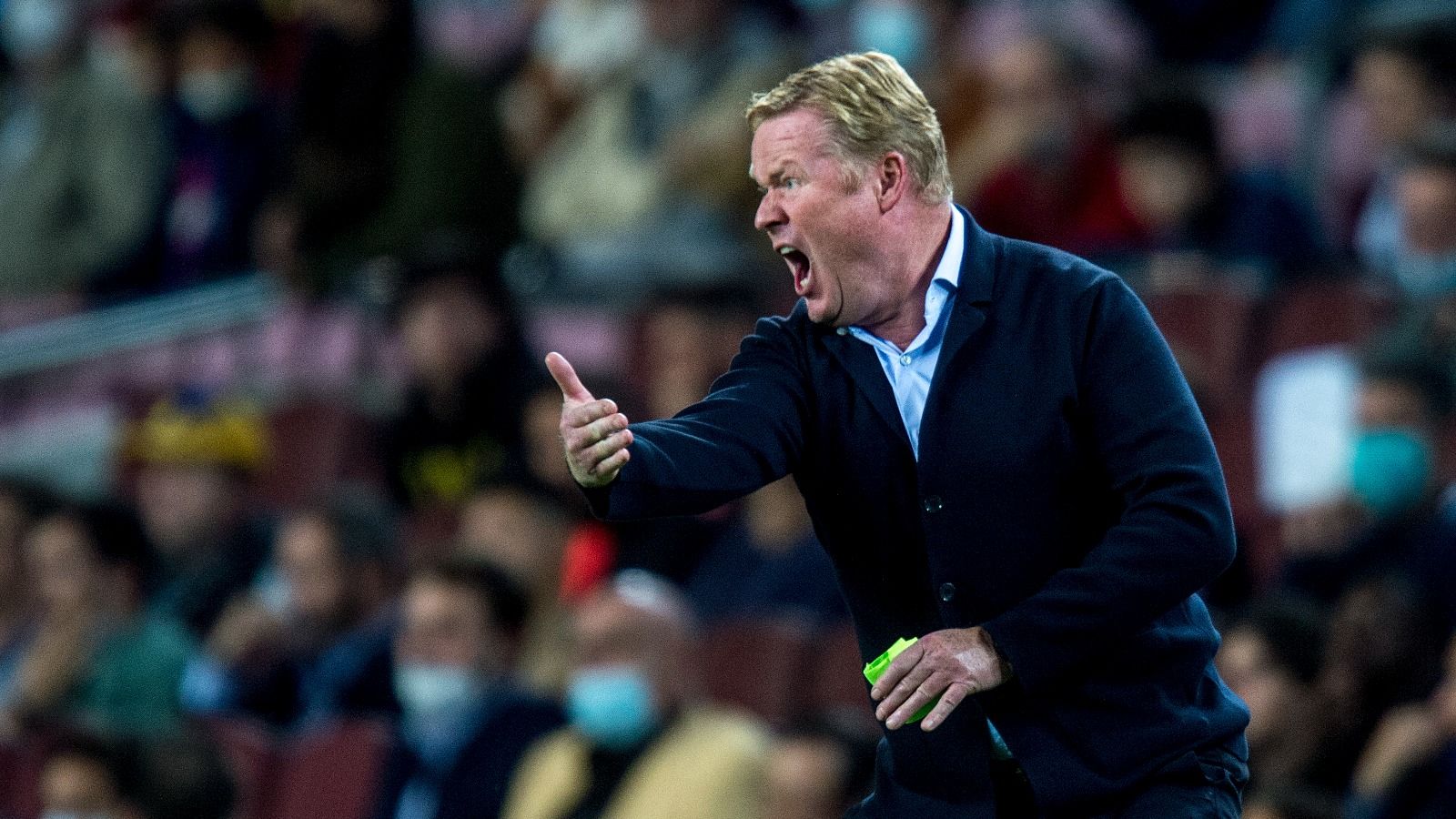 Koeman, enfadado durante el Barça-Dinamo de Kiev en el Camp Nou.