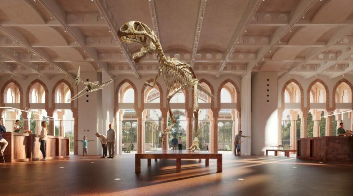Imagen virtual del interior de la sala principal del museo que se ubicará en el Castell dels Tres Dragons de la Ciutadella.