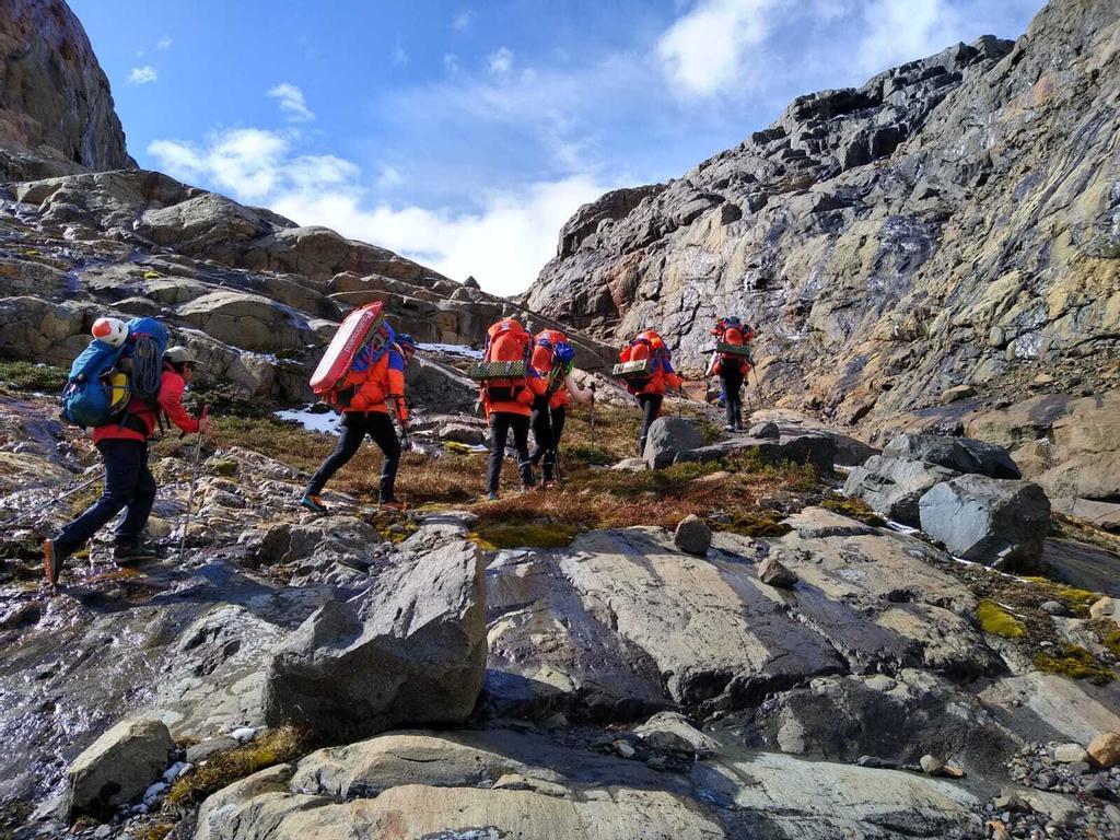 En plena expedición.