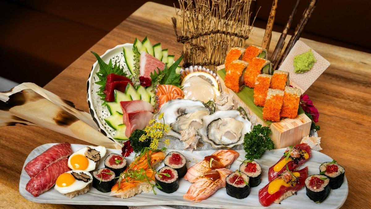 La bandeja con el menú degustación de Arko.