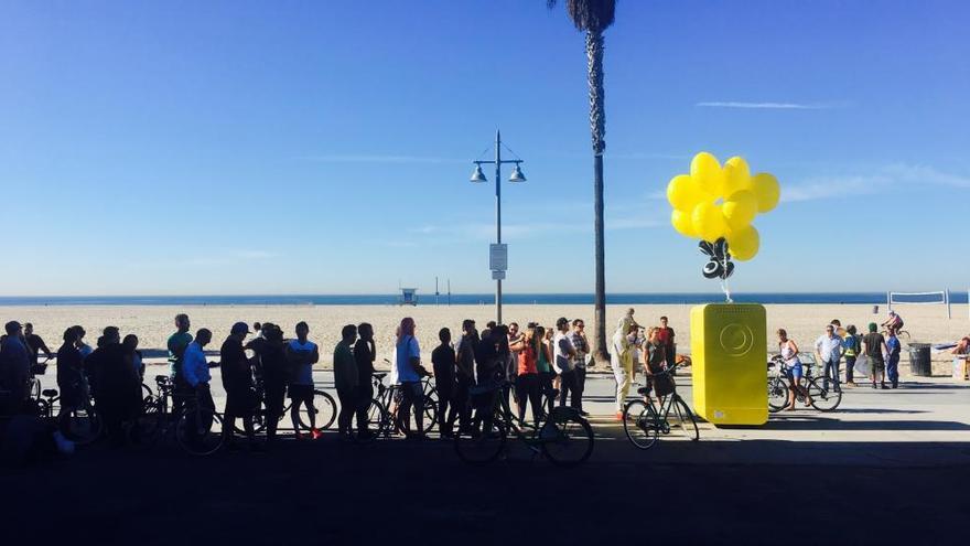 Un Snapbot en Venice Beach, California.