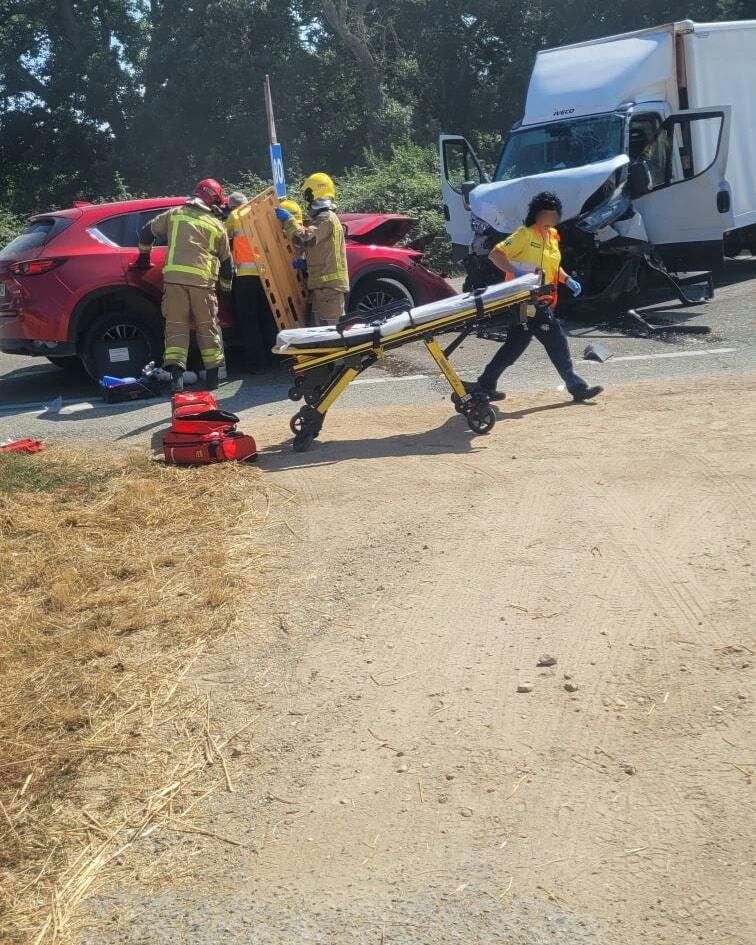 Accident de trànsit a la C-63 a Brunyola