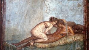 Fresco del Lupanare en Pompeya.