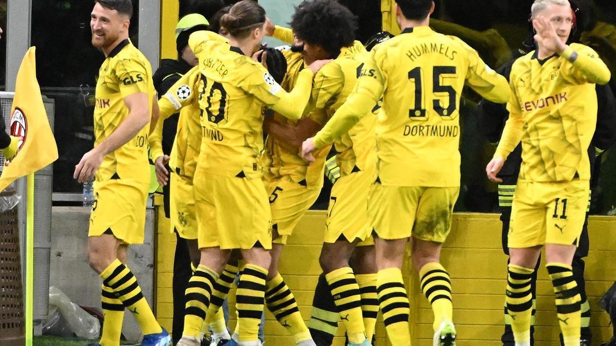 Tras vencer al Milan en la última fecha, el Dortmund aseguró su presencia en la próxima fase de la UCL