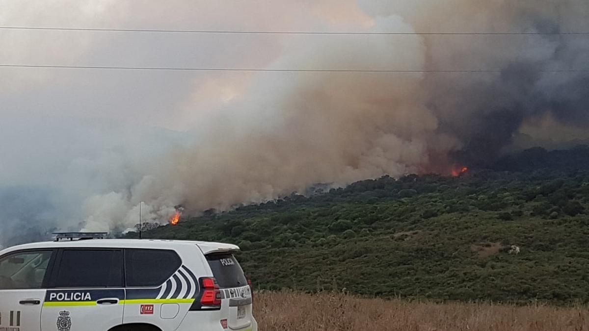 Imagen del incendio provocado por una colilla mal apagada.