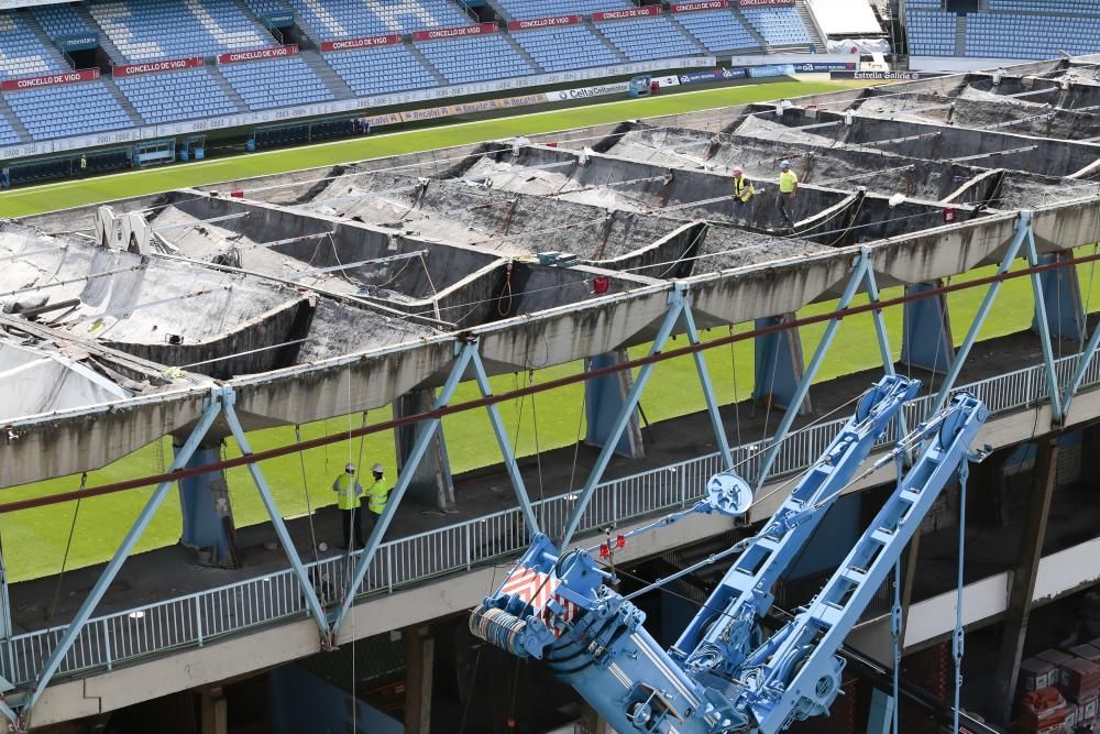 Continúan las obras en la Tribuna de Balaídos