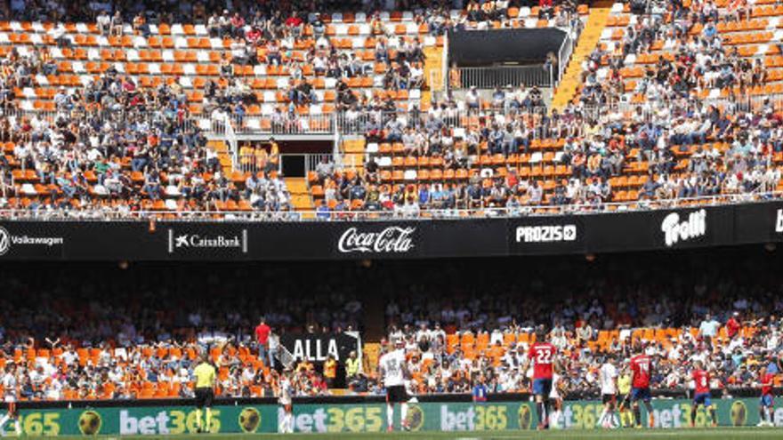 Los datos de las últimas asistencias en Mestalla