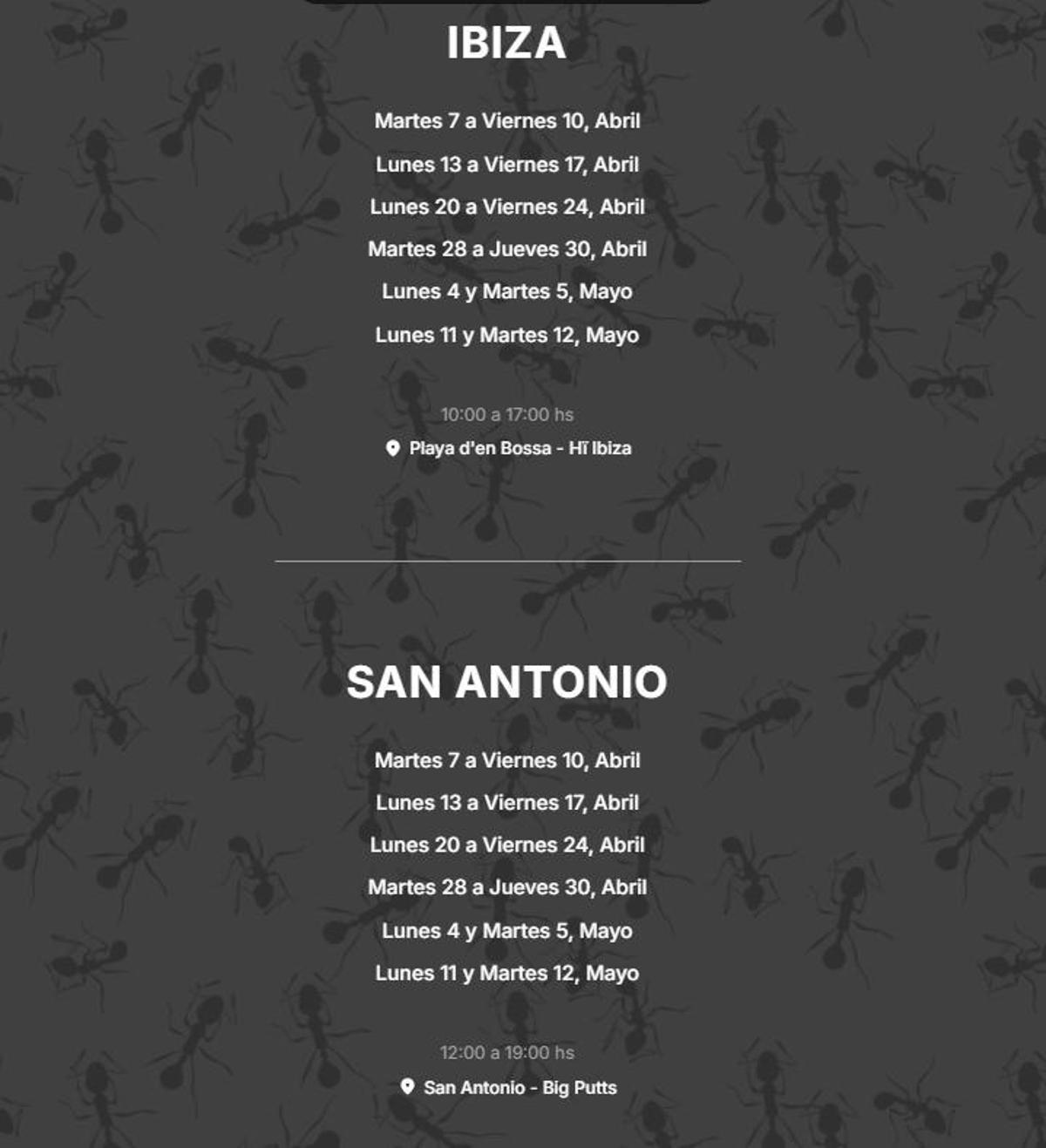 Calendario del Worker pass