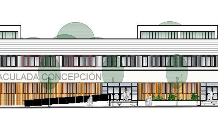 Recreación de la fachada del futuro centro