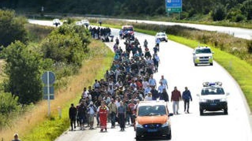 La policía danesa impide a los refugiados llegar hasta Suecia para pedir asilo