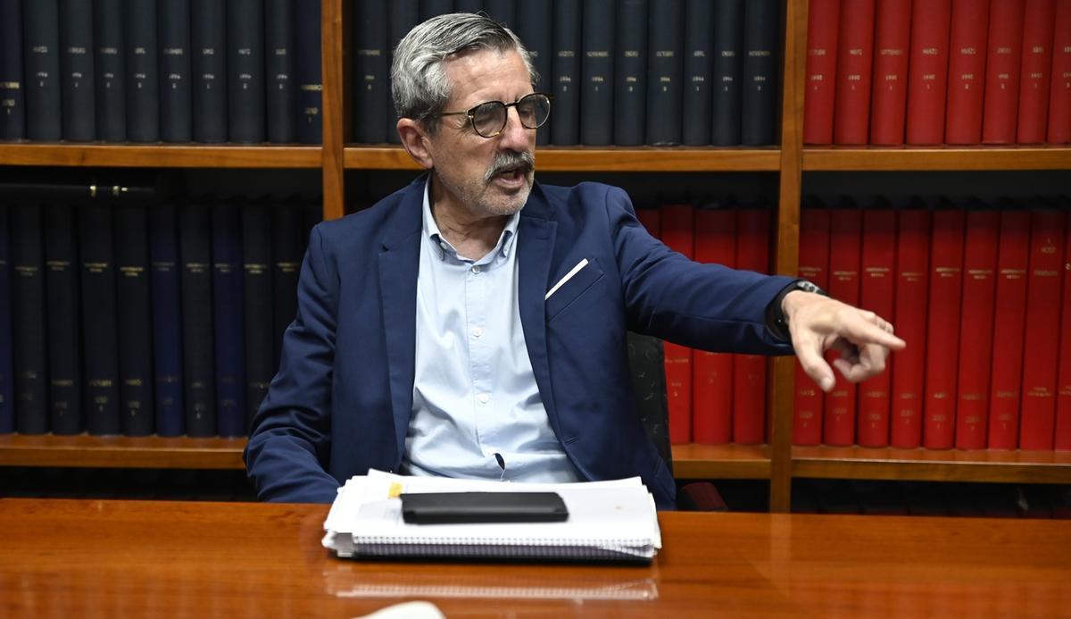 José María Ángel durante la entrevista en las instalaciones de Mediterráneo