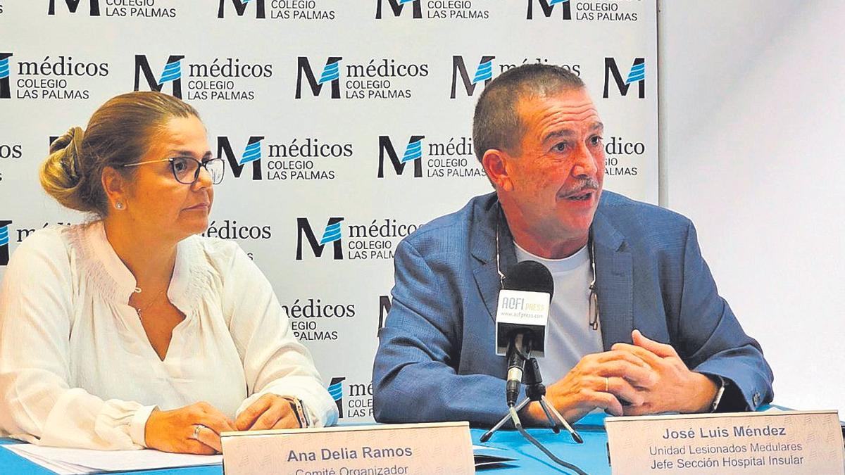 Presentación del programa del Congreso Paraplejia 2023 en el Colegio de Médicos de Las Palmas.