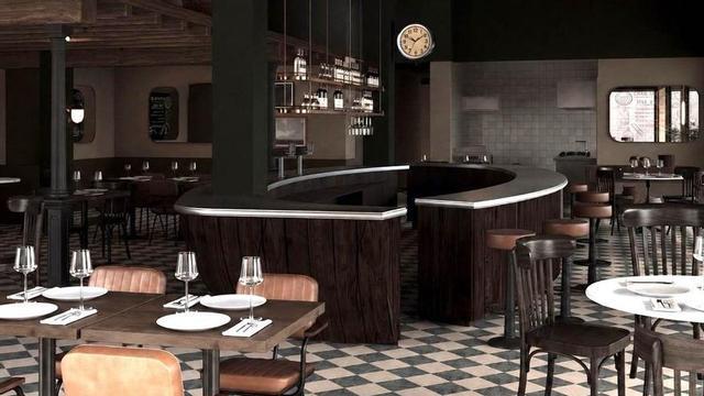 Imatge virtual de l’interior del futur Ventura, el restaurant de la Llotja de Pescadors. | VENTURA.