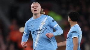 Erling Haaland vuelve a irse de vacío en el partido de Premier League frente al Liverpool