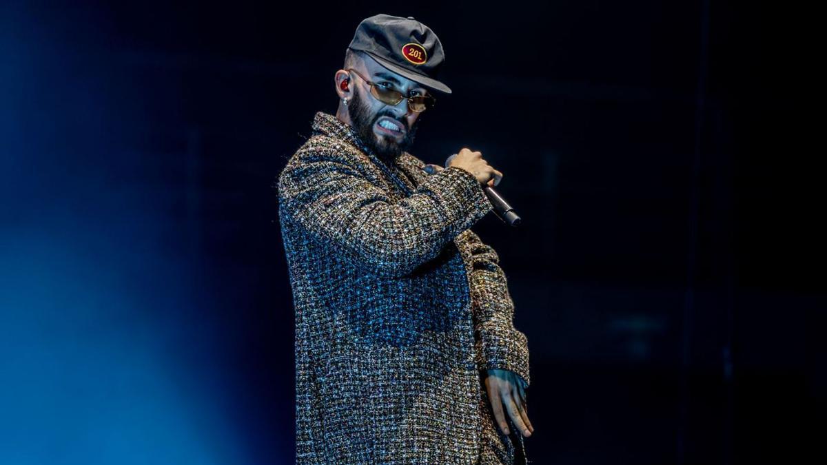 Manuel Turizo durante su concierto en el Movistar Arena de Madrid.