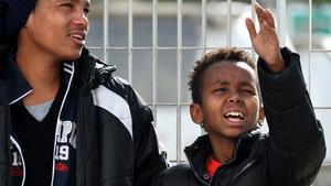Tenjin, el nño eritreo de 11 años que emigró solo desde su país hasta Italia.