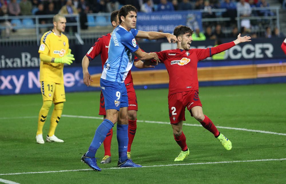 El Málaga se adelantó, perdonó y desapareció en una segunda mitad donde vio como el Osasuna remontaba para llevarse el choque