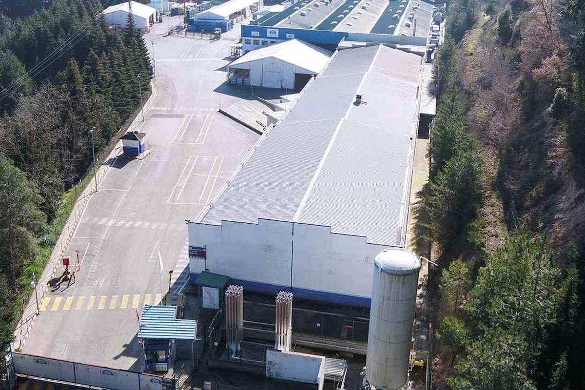 Planta embotelladora de Nestlé en Viladrau.