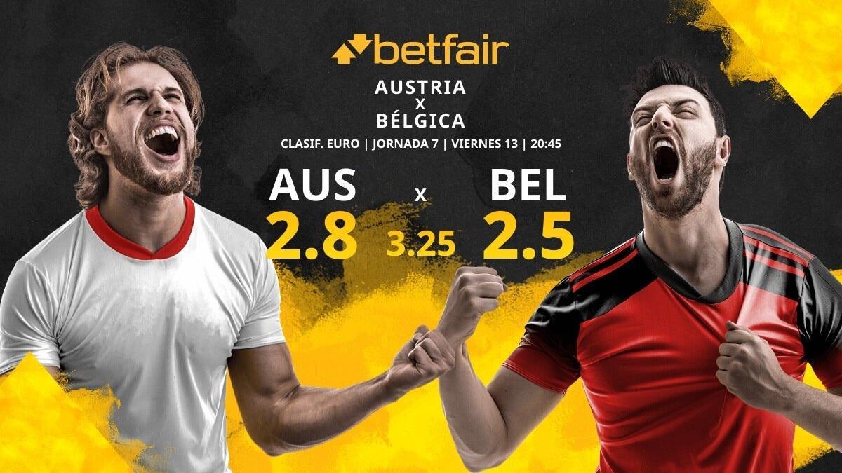 Austria vs. Bélgica: horario, TV, estadísticas, clasificación y pronósticos