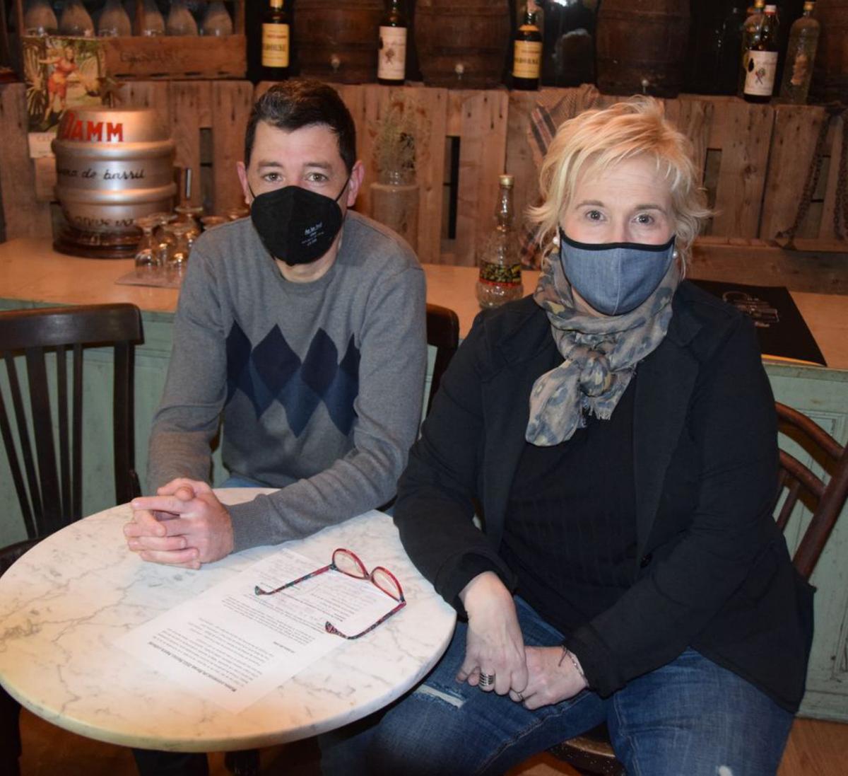 Ivan Sànchez i Alba Perarnau, en la presentació al museu | AJ. DE BERGA