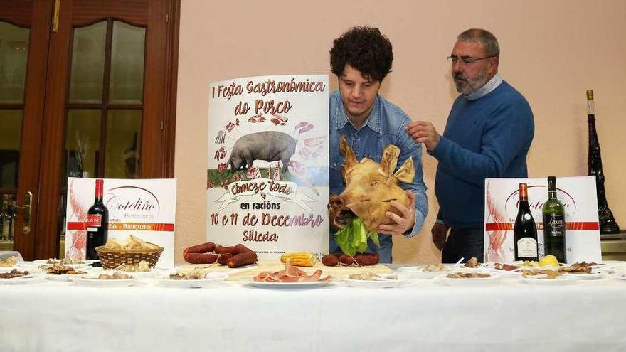 Xosé Antonio Touriñán, durante la presentación de la Festa do Porco.