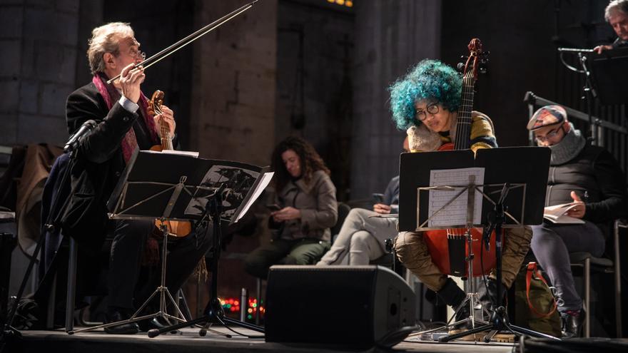 L&#039;assaig previ al concert de Savall a la Seu de Manresa, en fotos