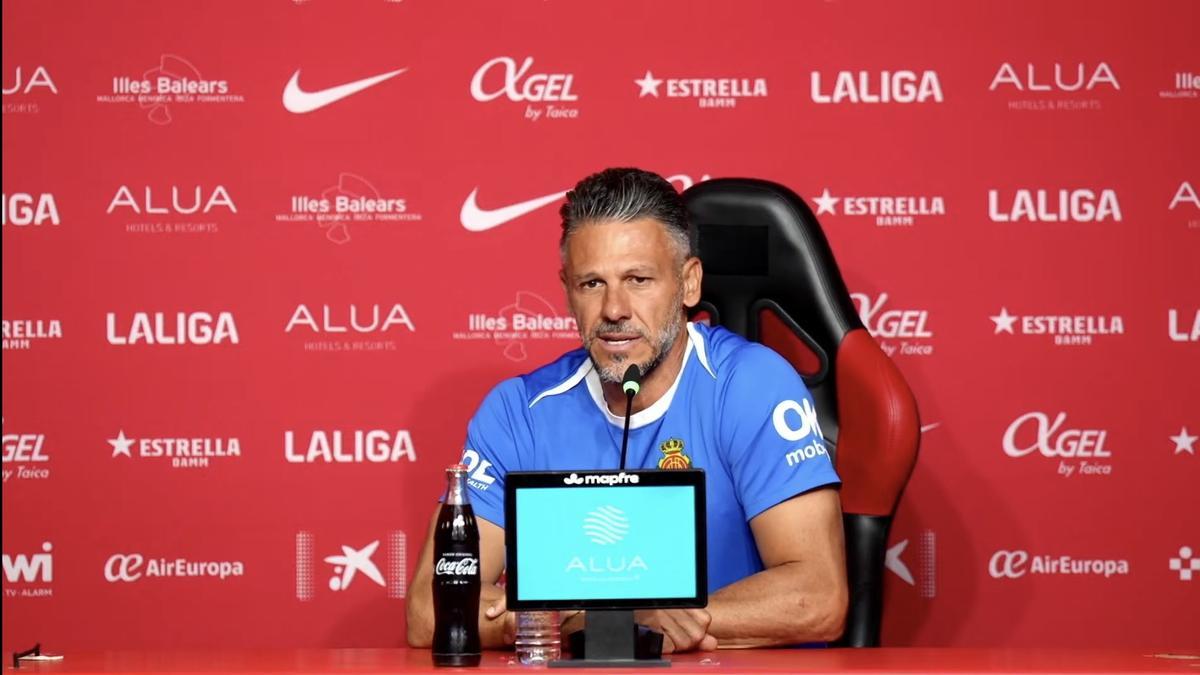 Demichelis, durante la rueda de prensa de este lunes en Son Moix.