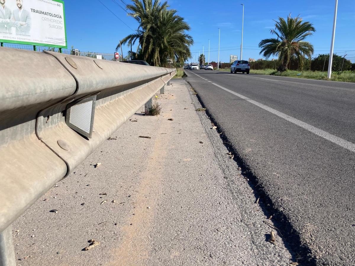 Punto en el que está previsto que se abra el acces desde la CV-95 al Hospital de Torrevieja