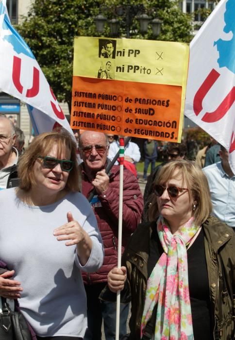 Manifestación de los pensionistas en Oviedo