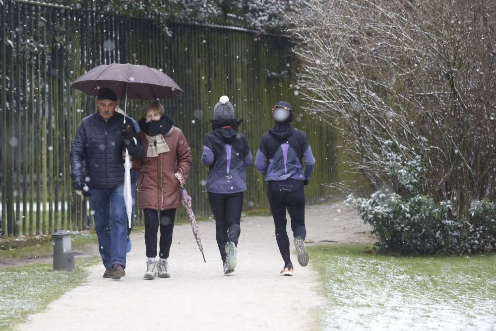 La nevada en la comarca de Avilés