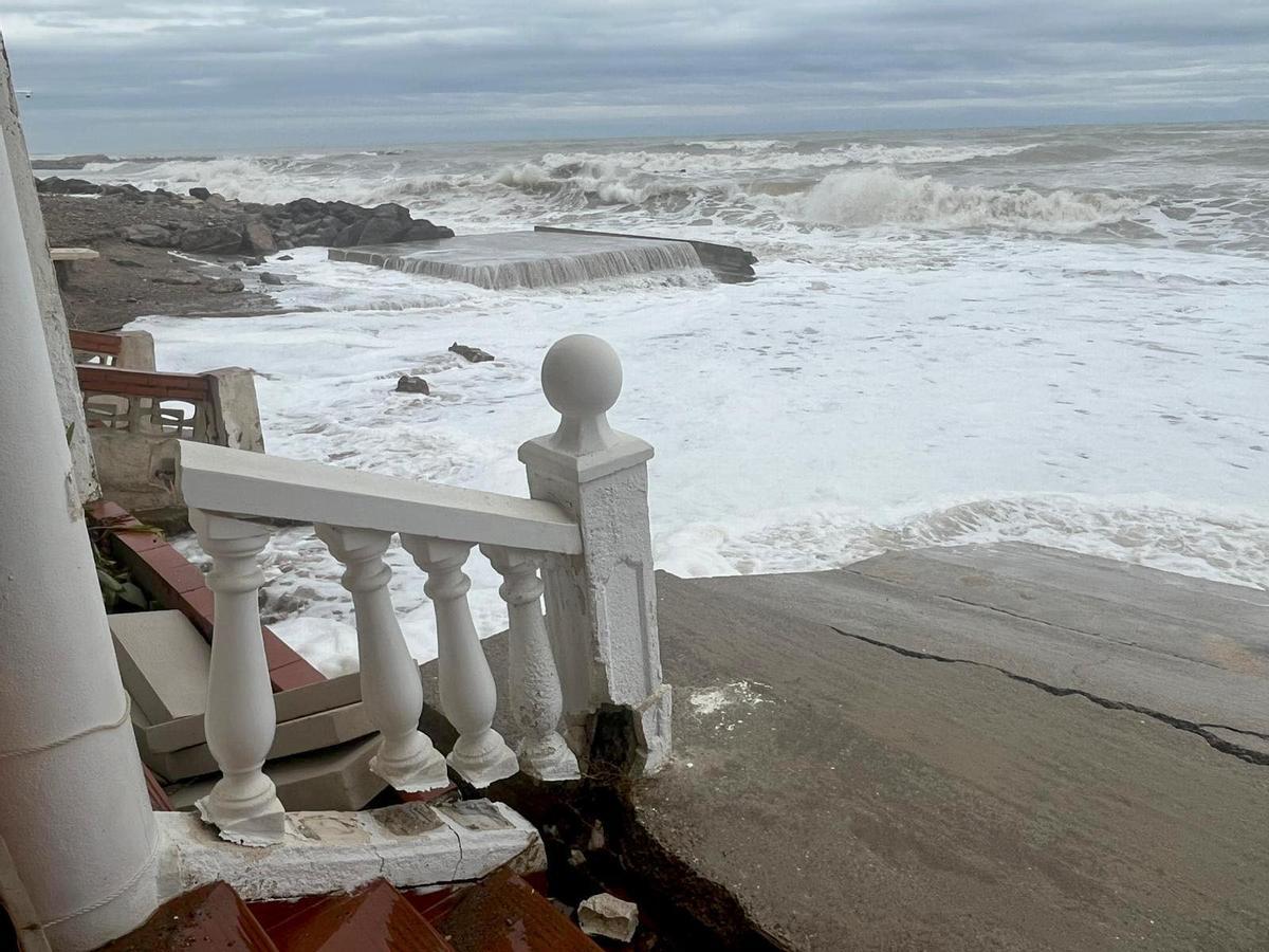 Daños en el litoral de Moncofa por el litoral.