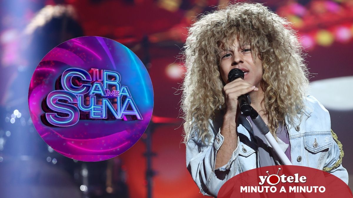 Agoney imitando a Bon Jovi en la gala 9 de la novena edición de 'Tu cara me suena'