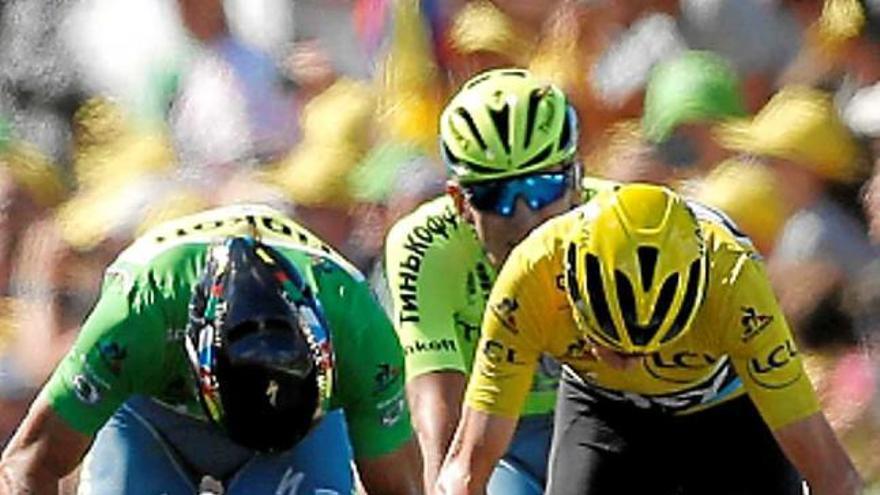 Sagan i Froome durant l&#039;esprint