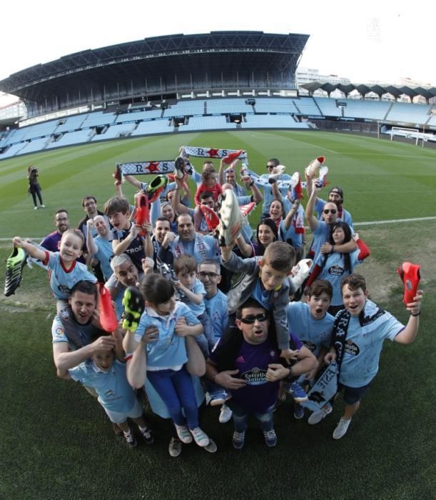La afición del Celta se calza las botas del jugador número doce