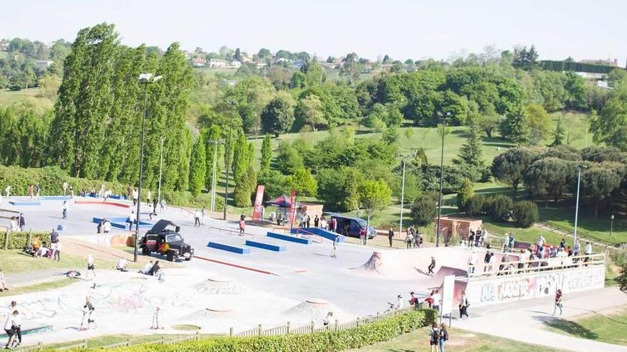 El &quot;skatepark&quot;, ayer, poco antes de ser inaugurado.