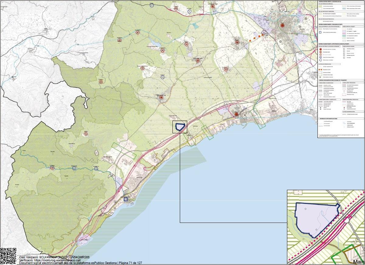 El plano del polígono industrial en Mont-roig del Camp.