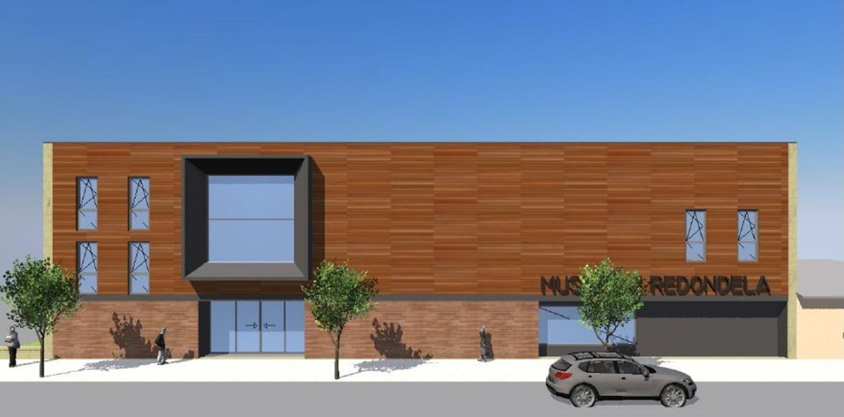 Infografía de la fachada del proyecto del Museo Municipal Ángel Barros de Redondela.