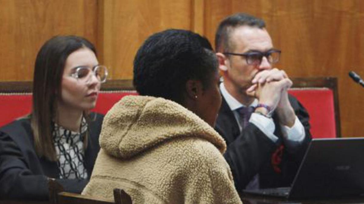 La acusada, en el juicio.