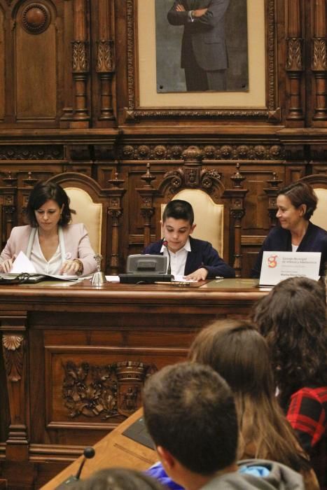 Participantes en el Pleno infantil de Gijón