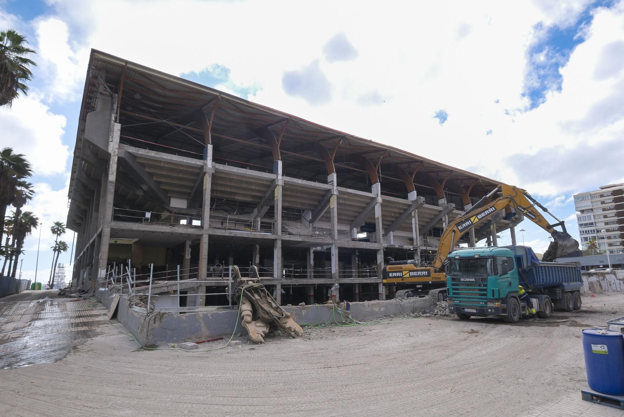 Estado de las obras de demolición del Centro Insular de Deportes
