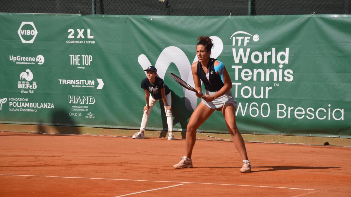 Ángela Fita en un partido del torneo italiano de Brescia, días atrás.