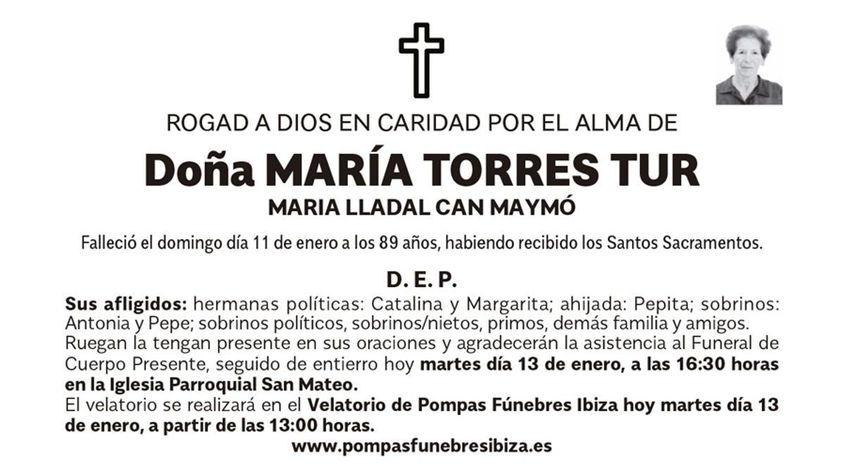 Esquela María Torres Tur