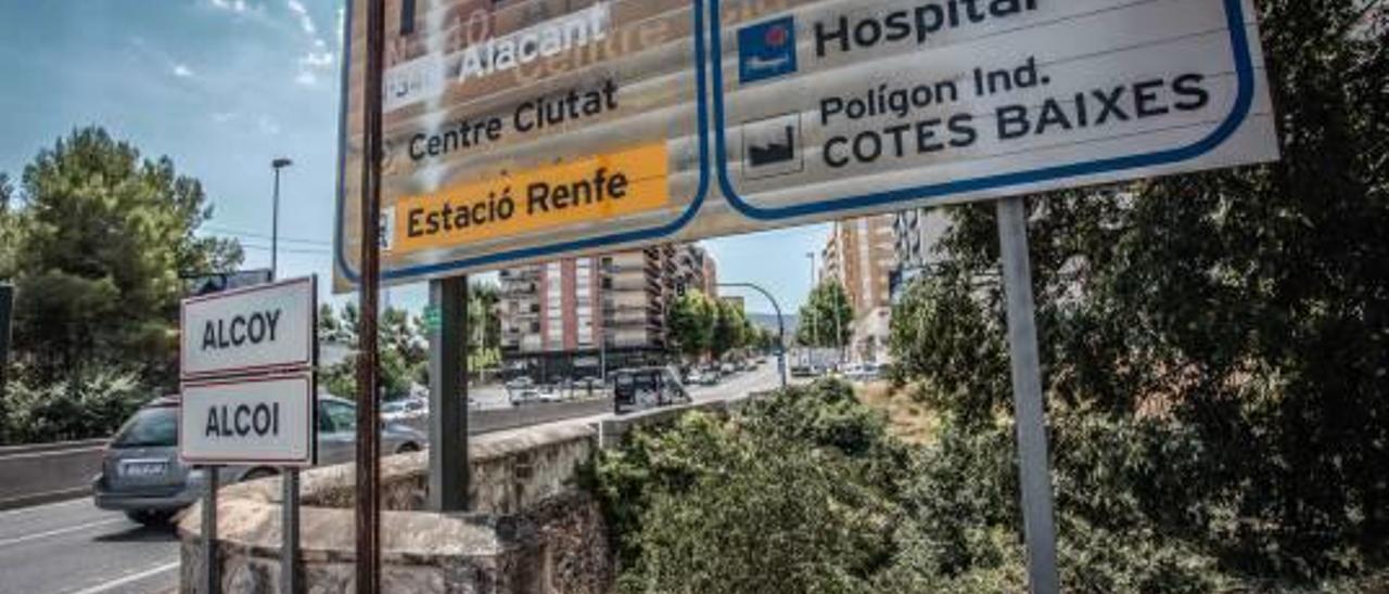 Punto en el que se ha proyectado la construcción de la pasarela peatonal.