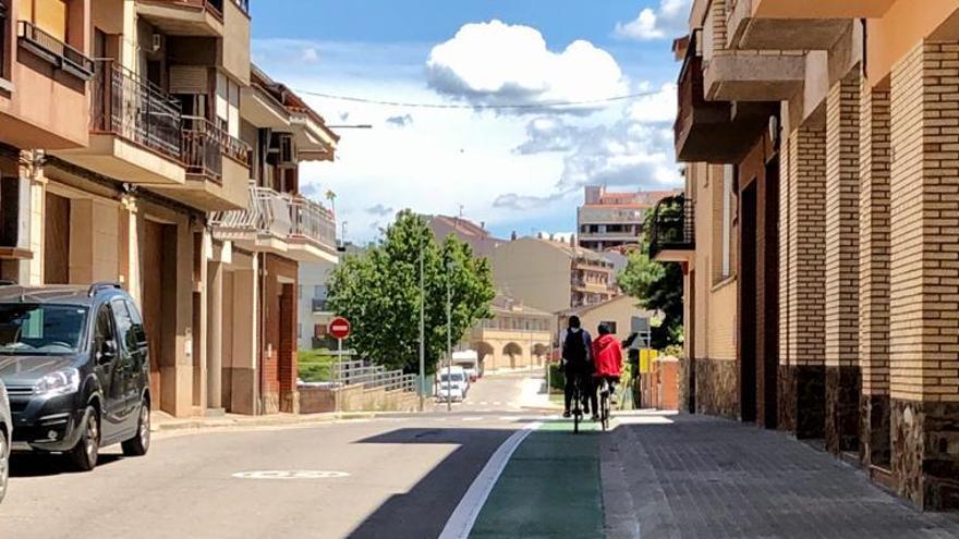 Carril bici del carrer Manresa d&#039;Artés