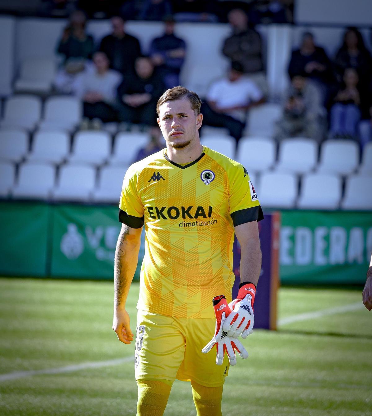 Sandro Blazic, durante un partido con la camiseta del Hércules.