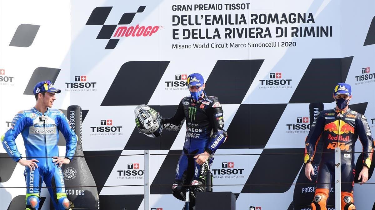 Maverick Viñales, lidera el triplete español en Misano