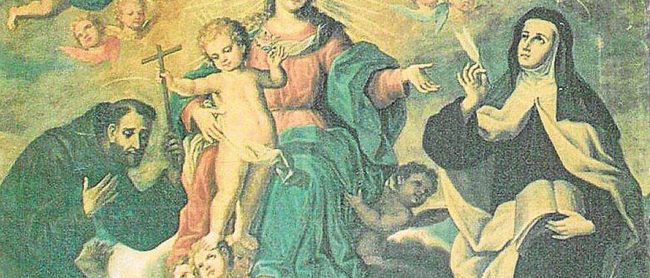 Virgen con el Niño, San Francisco y Santa Teresa.