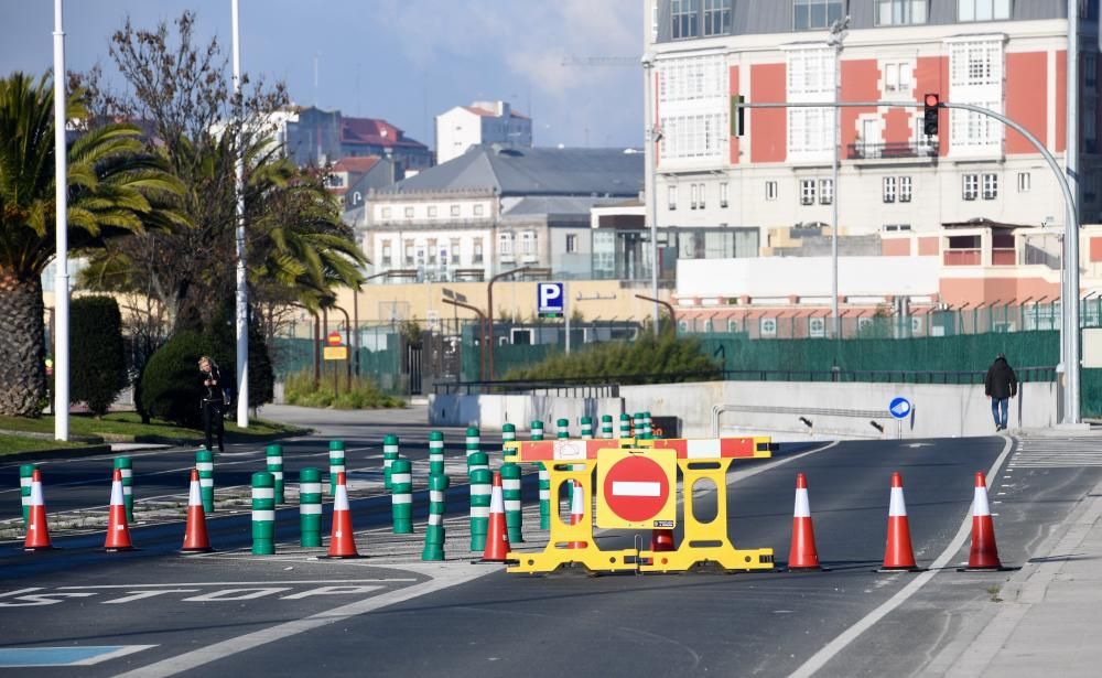 Cortado un tramo del túnel de O Parrote