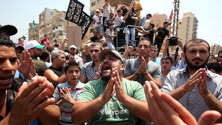 Manifestació en contra d&#039;Al Assad al Líban.